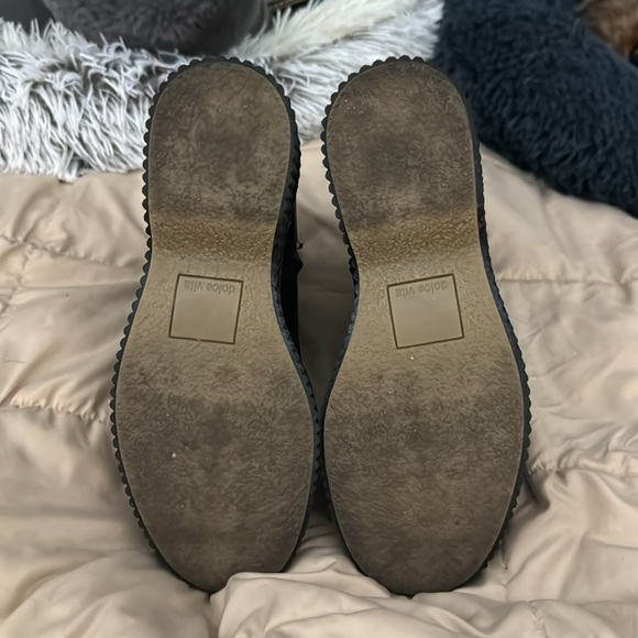 DOLCE VITA WOMENS BLACK W/TAN PIPING AROUND THE BOOT. EUC, WORN TWICE. SZ 6 - Picture 6 of 6